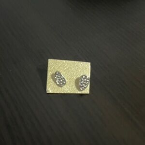 New Earrings Oblong Silver-Colored Fashion Jewellery Glittery Textured Shiny